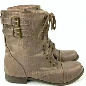 Rampage boots sz 7 combat lace up Cap toe mid calf